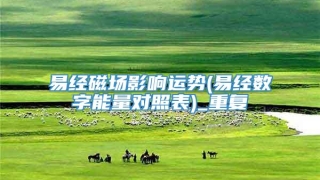 易经磁场影响运势(易经数字能量对照表)_重复