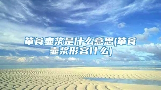 箪食壶浆是什么意思(箪食壶浆形容什么)