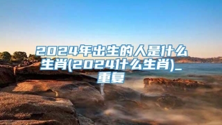 2024年出生的人是什么生肖(2024什么生肖)_重复