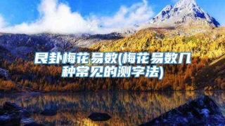 艮卦梅花易数(梅花易数几种常见的测字法)