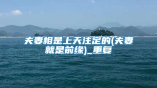 夫妻相是上天注定的(夫妻就是前缘)_重复