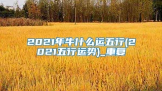2021年牛什么运五行(2021五行运势)_重复