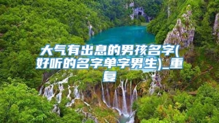 大气有出息的男孩名字(好听的名字单字男生)_重复