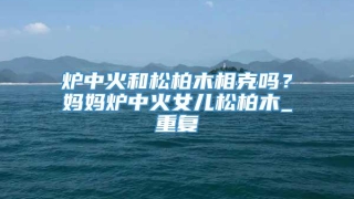 炉中火和松柏木相克吗？妈妈炉中火女儿松柏木_重复
