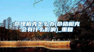 命理相克怎么办(命格相克会有什么影响)_重复