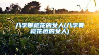八字带桃花的女人(八字有桃花运的女人)