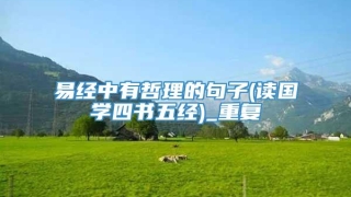 易经中有哲理的句子(读国学四书五经)_重复