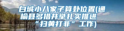 白城小八家子算卦位置(通榆县多措并举扎实推进“扫黄打非”工作)