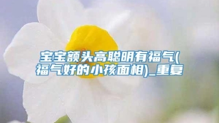 宝宝额头高聪明有福气(福气好的小孩面相)_重复