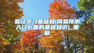 易经学习基础知(周易预测入门必备的基础知识)_重复