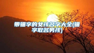 带钿字的女孩名字大全(钿字取名男孩)