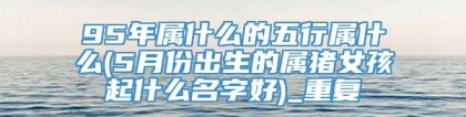 95年属什么的五行属什么(5月份出生的属猪女孩起什么名字好)_重复