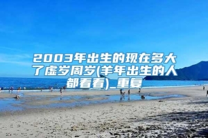 2003年出生的现在多大了虚岁周岁(羊年出生的人都看看)_重复