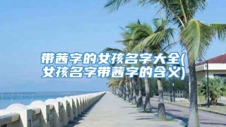 带茜字的女孩名字大全(女孩名字带茜字的含义)