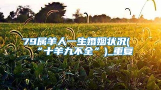 79属羊人一生婚姻状况(“十羊九不全”)_重复