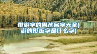 带游字的男孩名字大全(游的形近字是什么字)