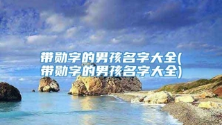 带勋字的男孩名字大全(带勋字的男孩名字大全)