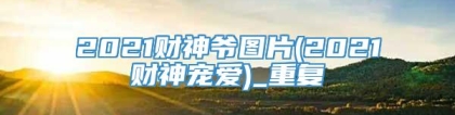 2021财神爷图片(2021财神宠爱)_重复
