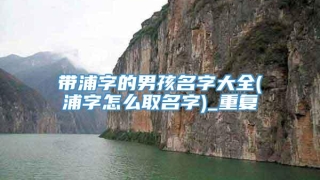 带浦字的男孩名字大全(浦字怎么取名字)_重复