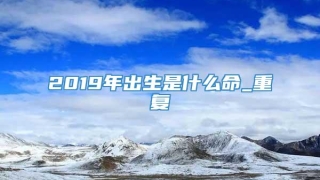 2019年出生是什么命_重复
