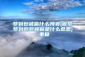 梦到包被偷什么预兆(做梦梦到包包被偷是什么意思)_重复