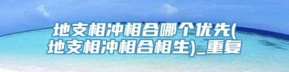 地支相冲相合哪个优先(地支相冲相合相生)_重复