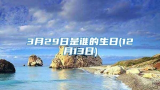 3月29日是谁的生日(12月13日)