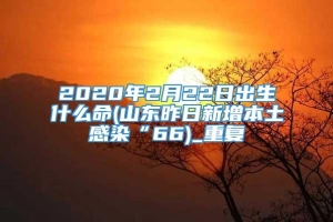 2020年2月22日出生什么命(山东昨日新增本土感染“66)_重复