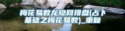 梅花易数龙隐网排盘(占卜基础之梅花易数)_重复