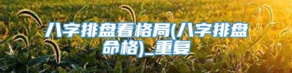 八字排盘看格局(八字排盘命格)_重复