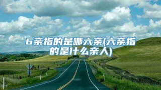 6亲指的是哪六亲(六亲指的是什么亲人)
