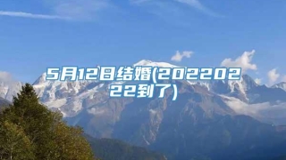 5月12日结婚(20220222到了)