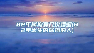 82年属狗有几次婚姻(82年出生的属狗的人)