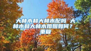 大林木和大林木配吗 大林木和大林木婚姻如何？_重复