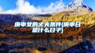 庚申女的丈夫条件(庚申日是什么日子)