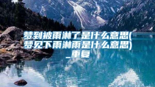 梦到被雨淋了是什么意思(梦见下雨淋雨是什么意思)_重复