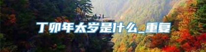 丁卯年太岁是什么_重复