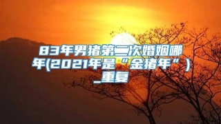 83年男猪第二次婚姻哪年(2021年是“金猪年”)_重复