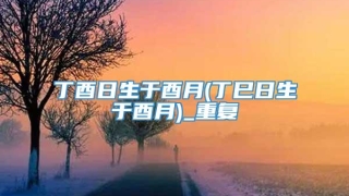 丁酉日生于酉月(丁巳日生于酉月)_重复