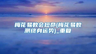 梅花易数会短命(梅花易数测终身运势)_重复
