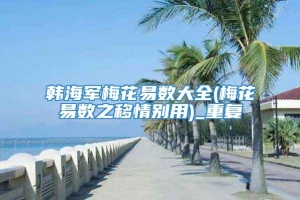 韩海军梅花易数大全(梅花易数之移情别用)_重复