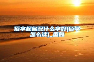 佰字起名配什么字好(佰字怎么读)_重复