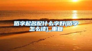 佰字起名配什么字好(佰字怎么读)_重复