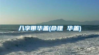 八字带华盖(命理 华盖)