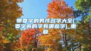 带委字的男孩名字大全(委字旁的字有哪些字)_重复