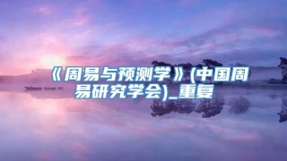 《周易与预测学》(中国周易研究学会)_重复