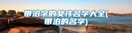 带泊字的女孩名字大全(带泊的名字)