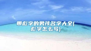 带彪字的男孩名字大全(彪字怎么写)