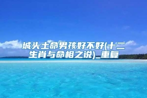 城头土命男孩好不好(十二生肖与命相之说)_重复