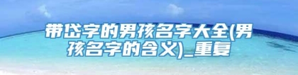 带岱字的男孩名字大全(男孩名字的含义)_重复